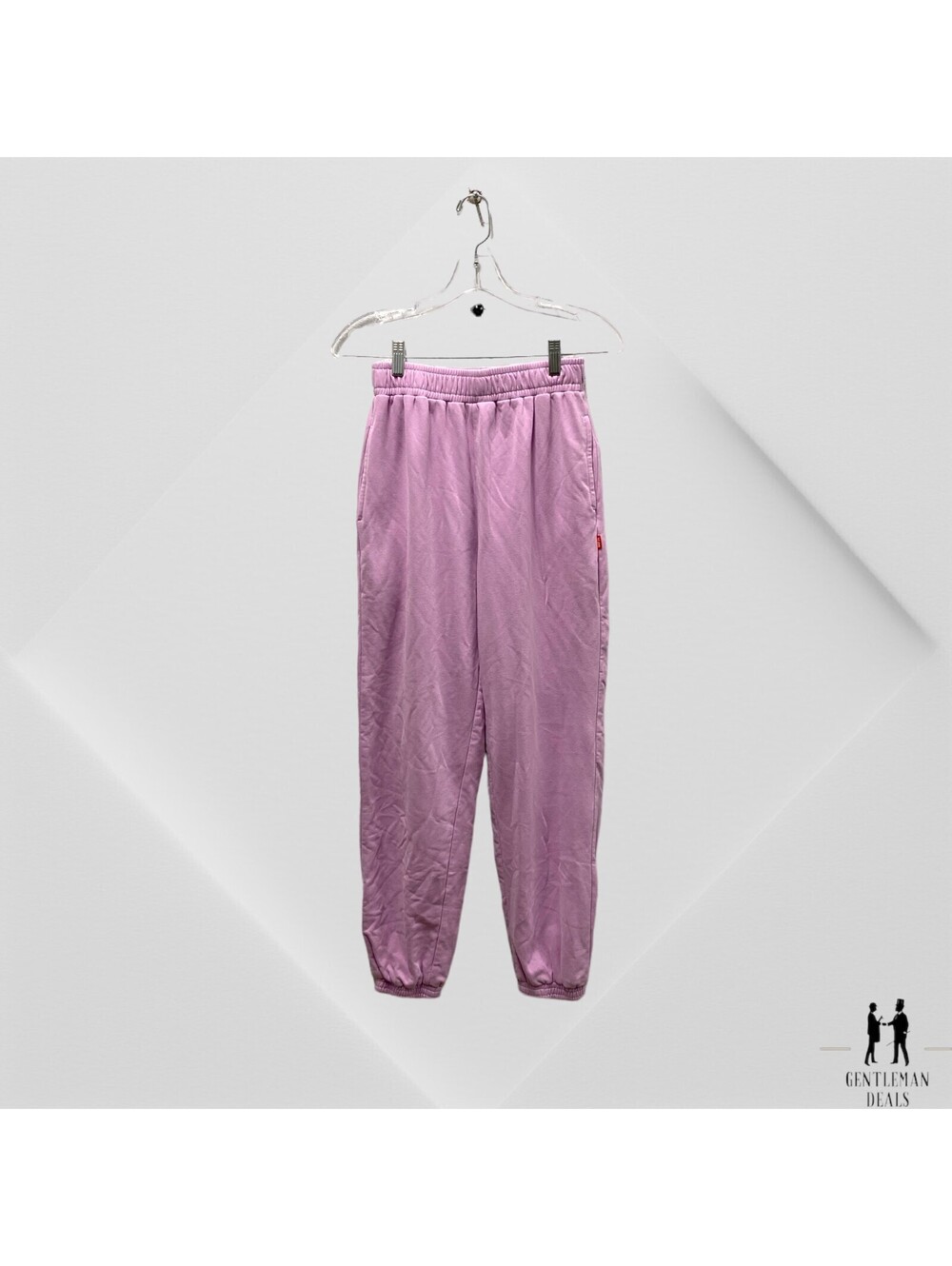 Bayse Brand High Waisted Womens Fleece Joggers Heavy S Small Pink S x 27